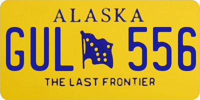 AK license plate GUL556
