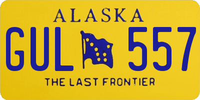 AK license plate GUL557