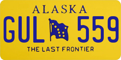 AK license plate GUL559