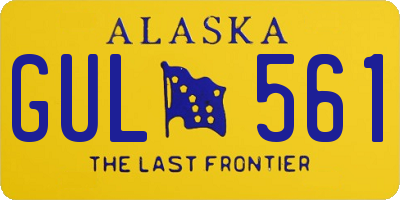 AK license plate GUL561