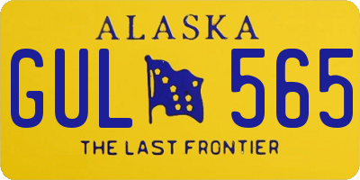 AK license plate GUL565