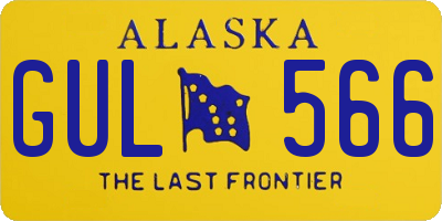 AK license plate GUL566