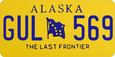 AK license plate GUL569