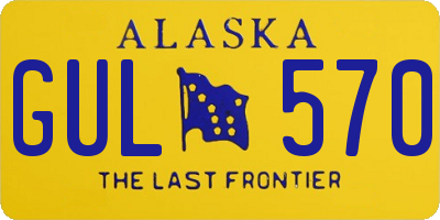 AK license plate GUL570