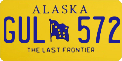 AK license plate GUL572