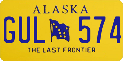 AK license plate GUL574