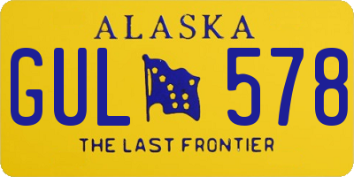 AK license plate GUL578