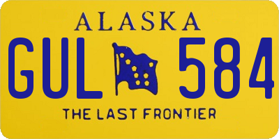 AK license plate GUL584