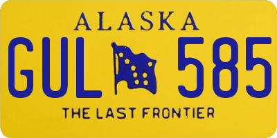 AK license plate GUL585