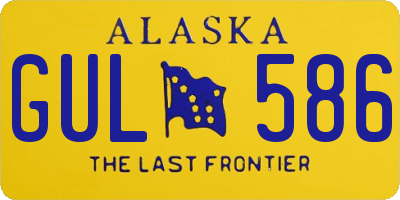 AK license plate GUL586