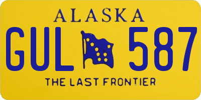 AK license plate GUL587