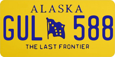 AK license plate GUL588