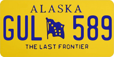 AK license plate GUL589