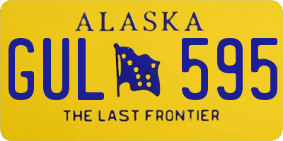 AK license plate GUL595