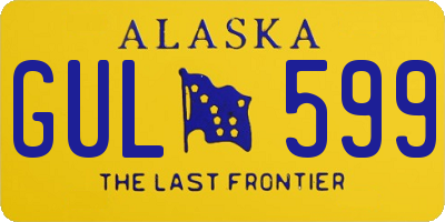 AK license plate GUL599