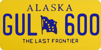 AK license plate GUL600