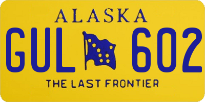 AK license plate GUL602