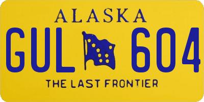 AK license plate GUL604