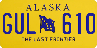 AK license plate GUL610
