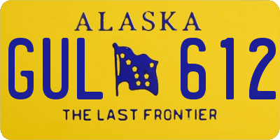 AK license plate GUL612