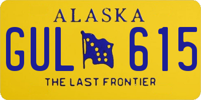 AK license plate GUL615