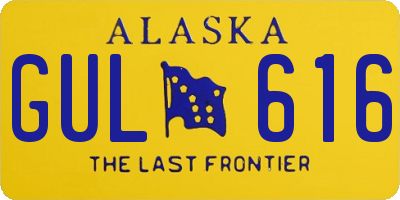 AK license plate GUL616