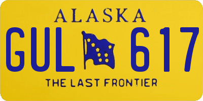 AK license plate GUL617