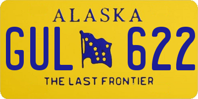 AK license plate GUL622