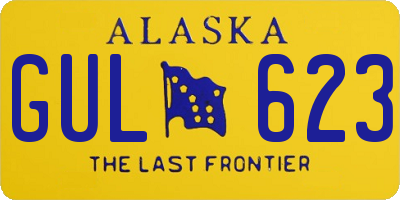 AK license plate GUL623