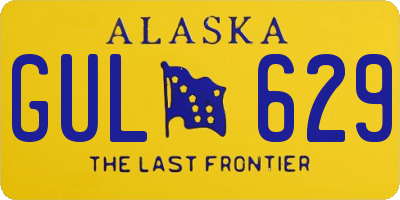 AK license plate GUL629