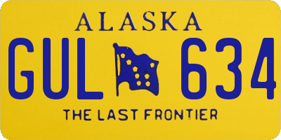 AK license plate GUL634
