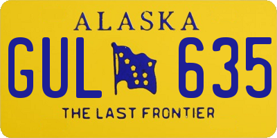 AK license plate GUL635