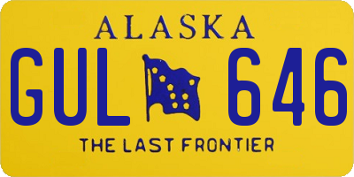 AK license plate GUL646