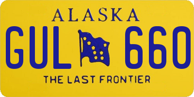 AK license plate GUL660