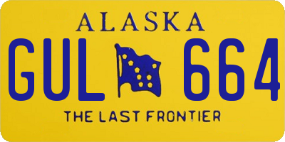 AK license plate GUL664