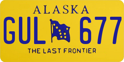 AK license plate GUL677