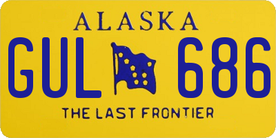 AK license plate GUL686
