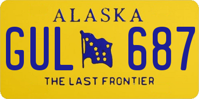 AK license plate GUL687