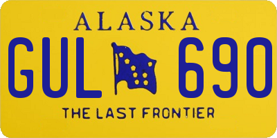 AK license plate GUL690