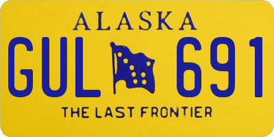 AK license plate GUL691