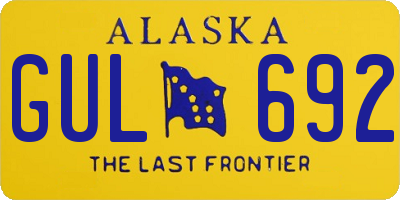 AK license plate GUL692