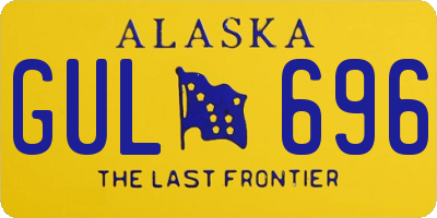 AK license plate GUL696