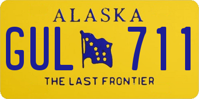 AK license plate GUL711