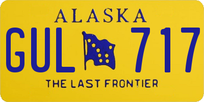 AK license plate GUL717