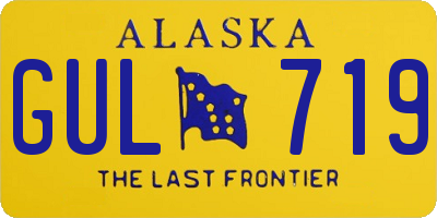 AK license plate GUL719