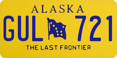 AK license plate GUL721