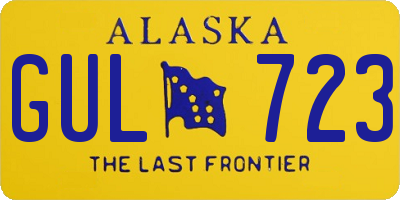 AK license plate GUL723