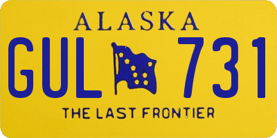 AK license plate GUL731