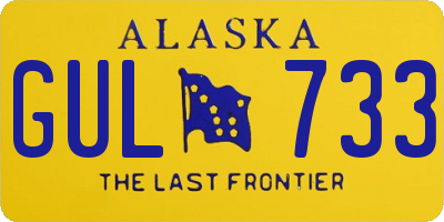 AK license plate GUL733