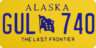 AK license plate GUL740